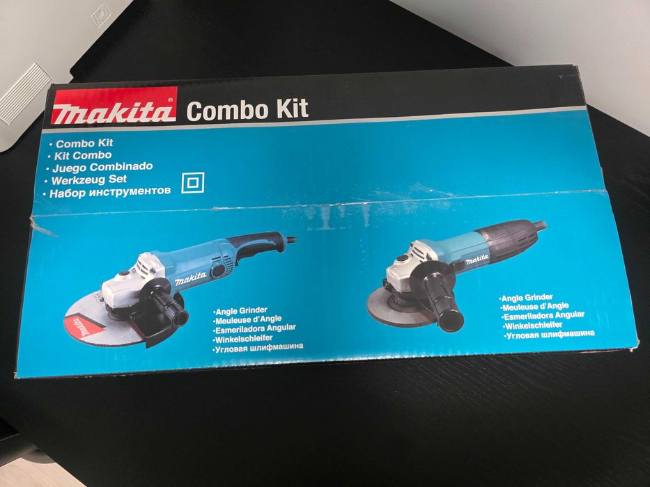 Makita Combo Kit – 2x Szlifierka Kątowa – NOWY zestaw