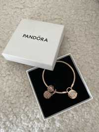Pandora bransoletka moments charmsy różowe złoto