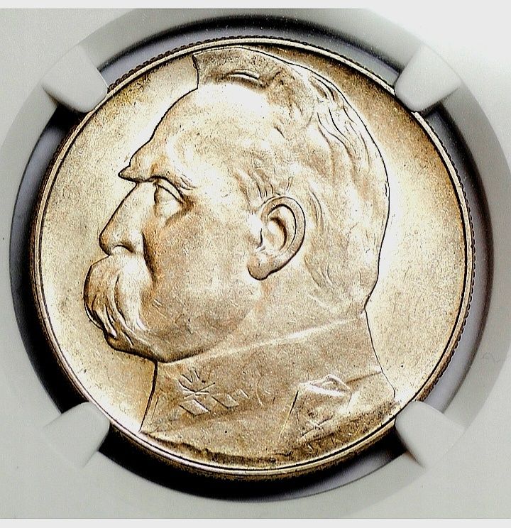 Moneta obiegowa II RP 10zl Józef Piłsudski 1936r