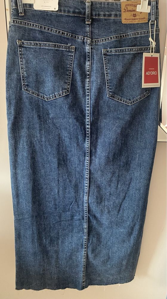 Butik spódnica jeansowa midi wysoki stan M 38/40 New %%%