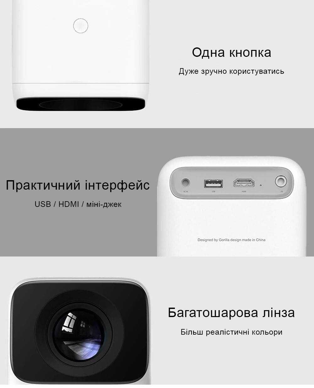 LED Full HD проектор Xiaomi Wanbo T2 Max New (White) (*У наявності*)
