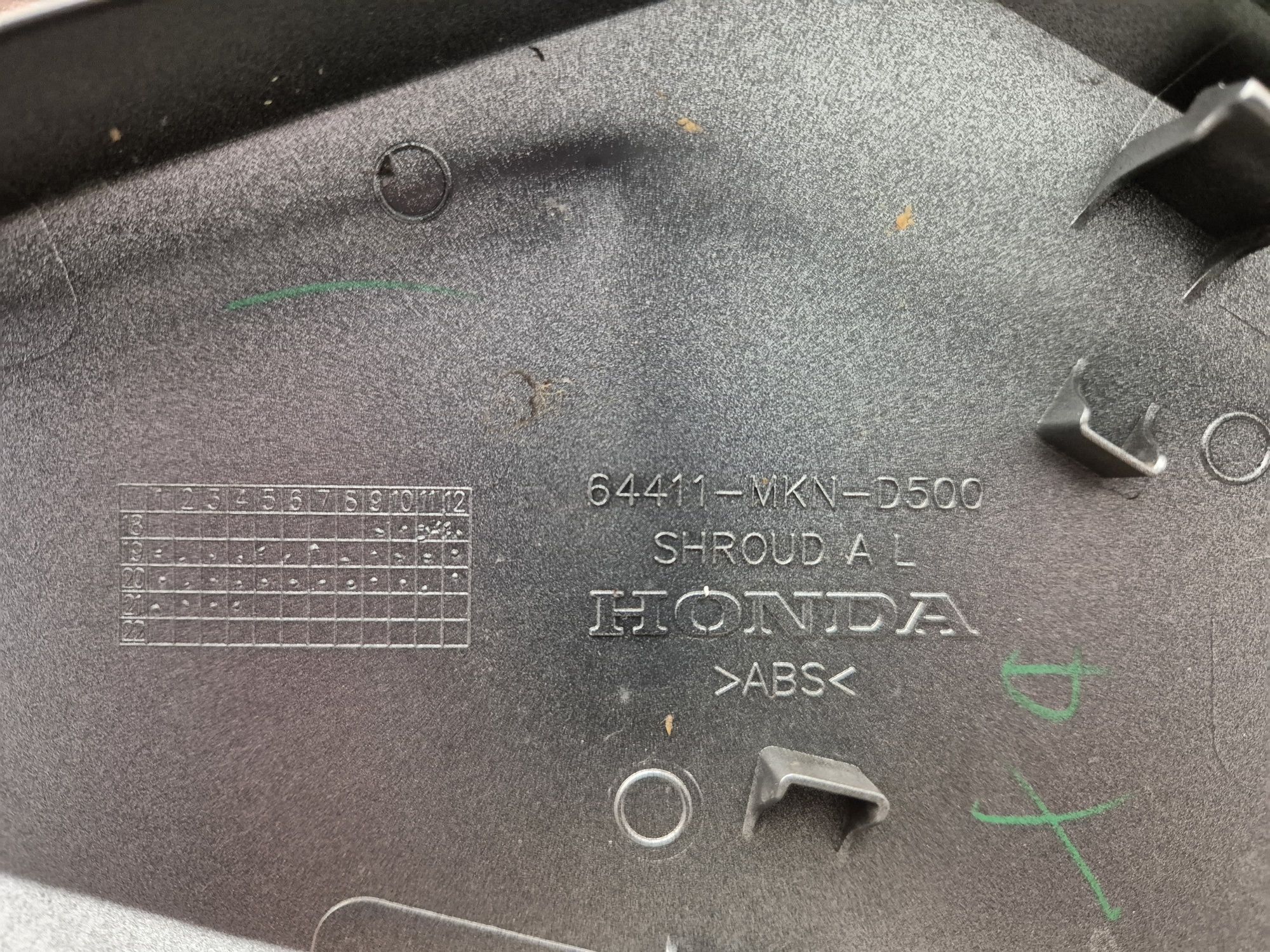 Honda cb 650r owiewka boczek osłona wydech