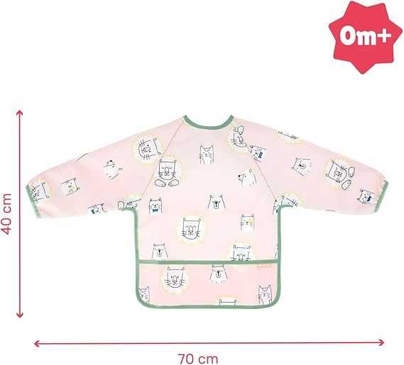 Badabulle Śliniak z rękawem w kolorze różowym