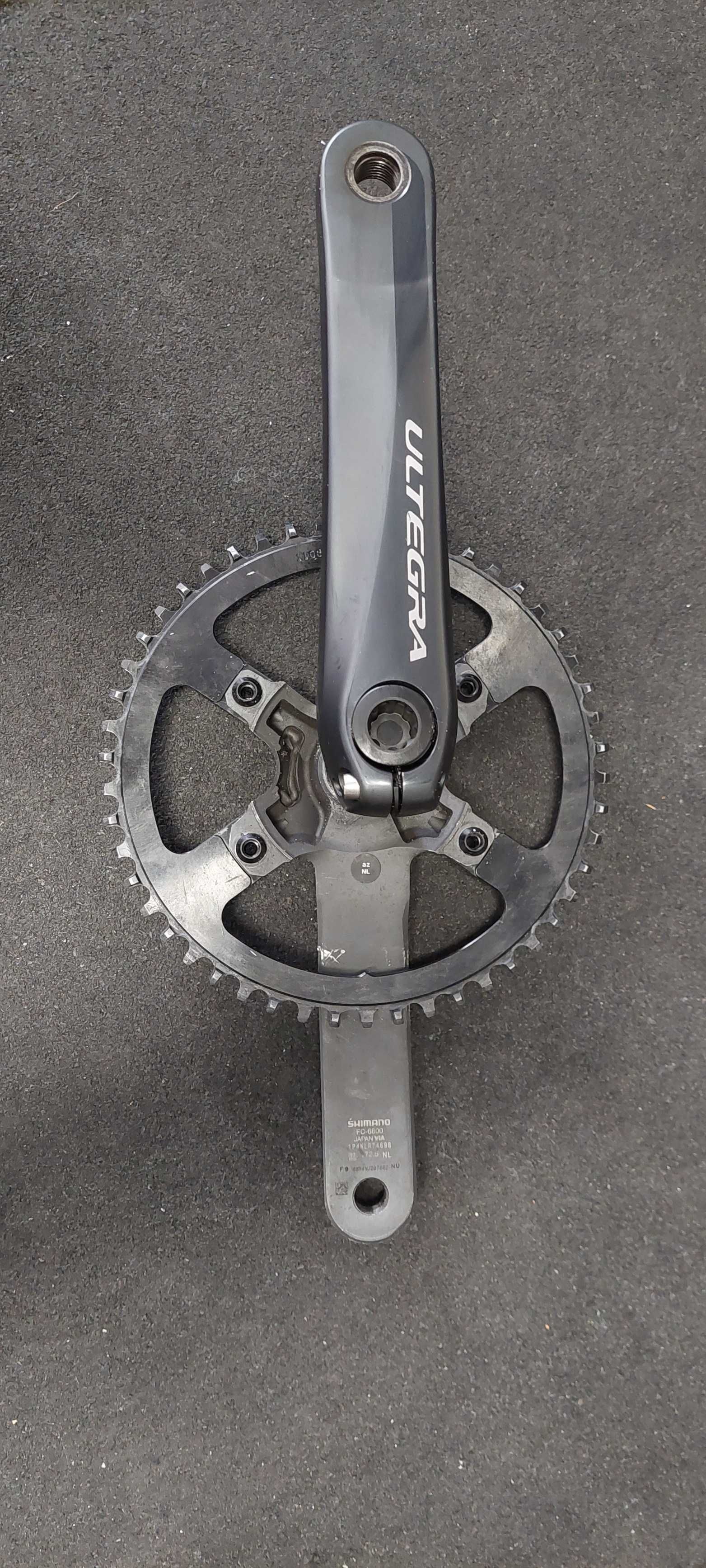 Conjunto de cranques Shimano Ultegra 6800 + prato Wolftooth 1x
