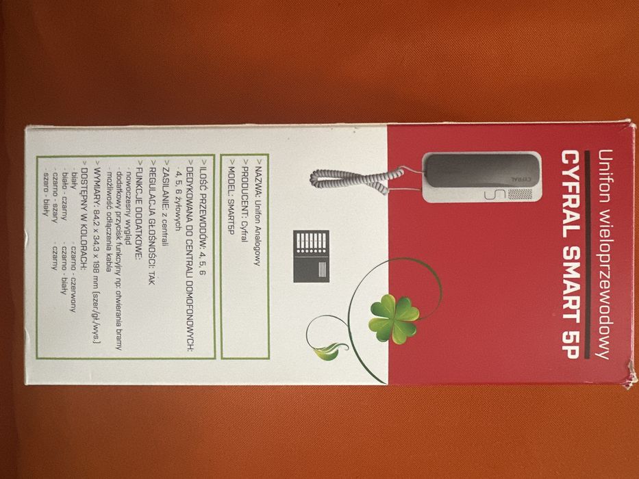 Domofon Cyfral Smart 5P  4,5 i 6 żyłowy