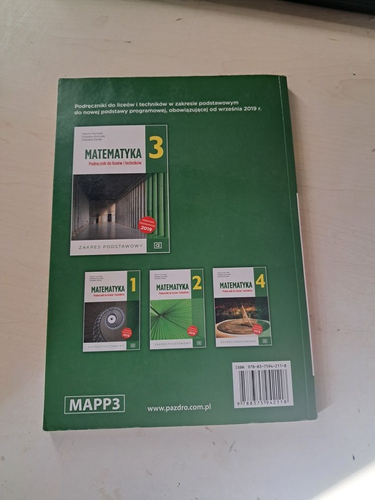 Podręcznik do matematyki klasa 3 pazdro