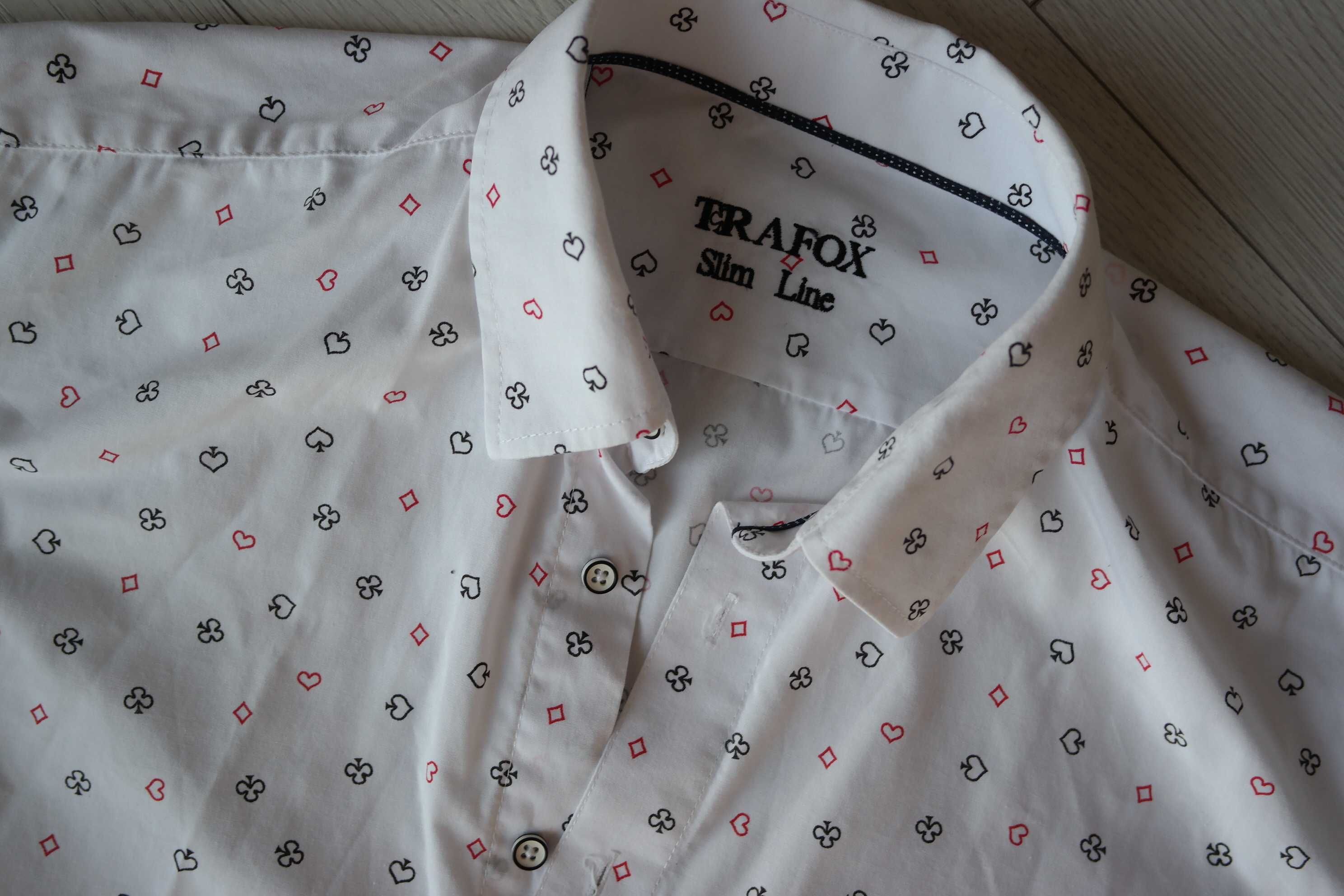 elegancka koszula Trafox r.40- młodzieżowa- wzorek