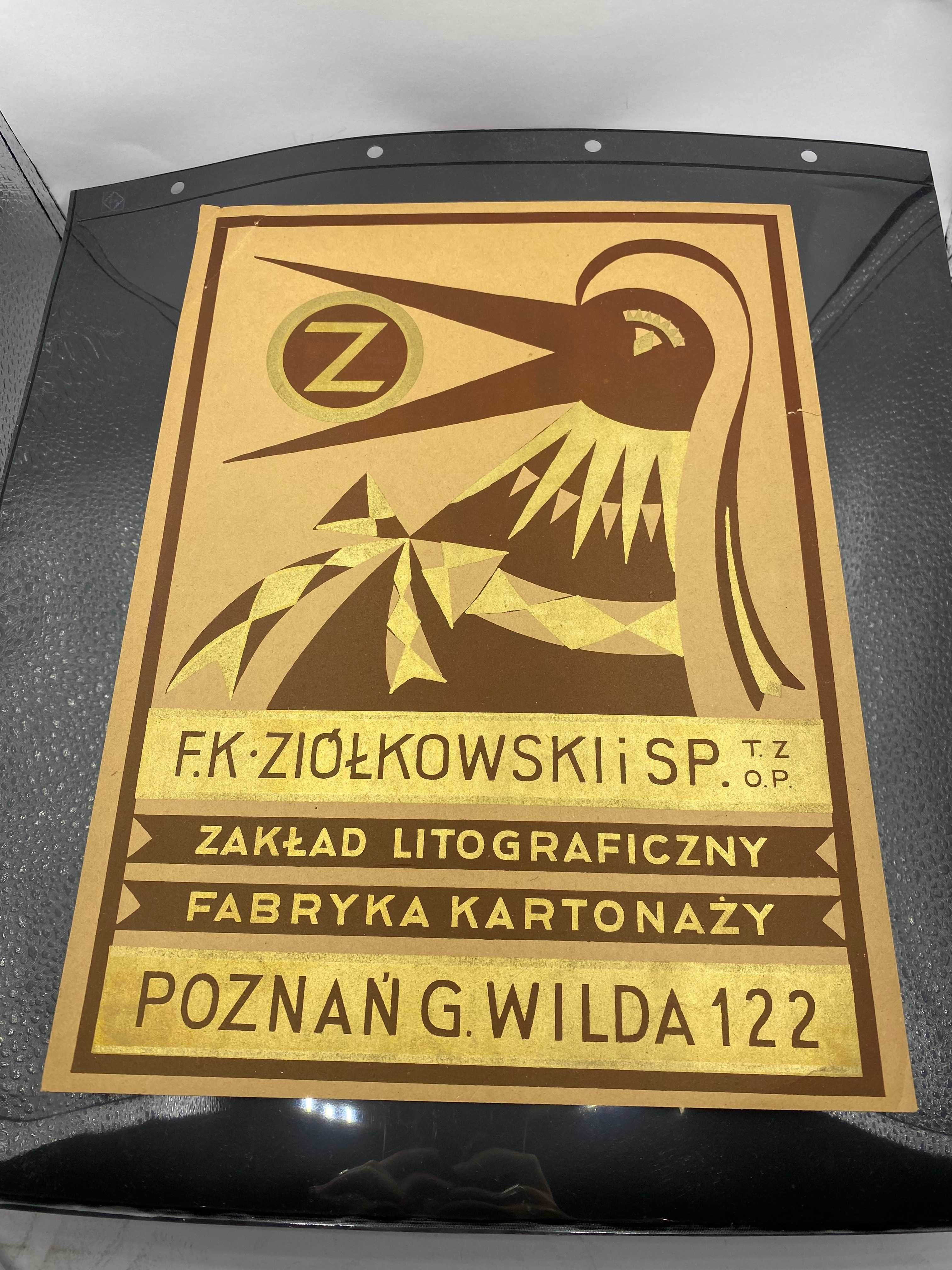 Przedwojenna grafika reklamowa F.K. Ziółkowski i sp Poznań II RP