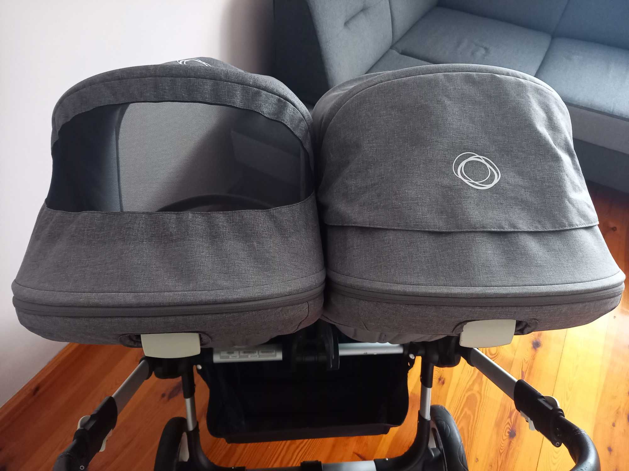 Wózek Bugaboo Donkey 2 Twin Grey Melange