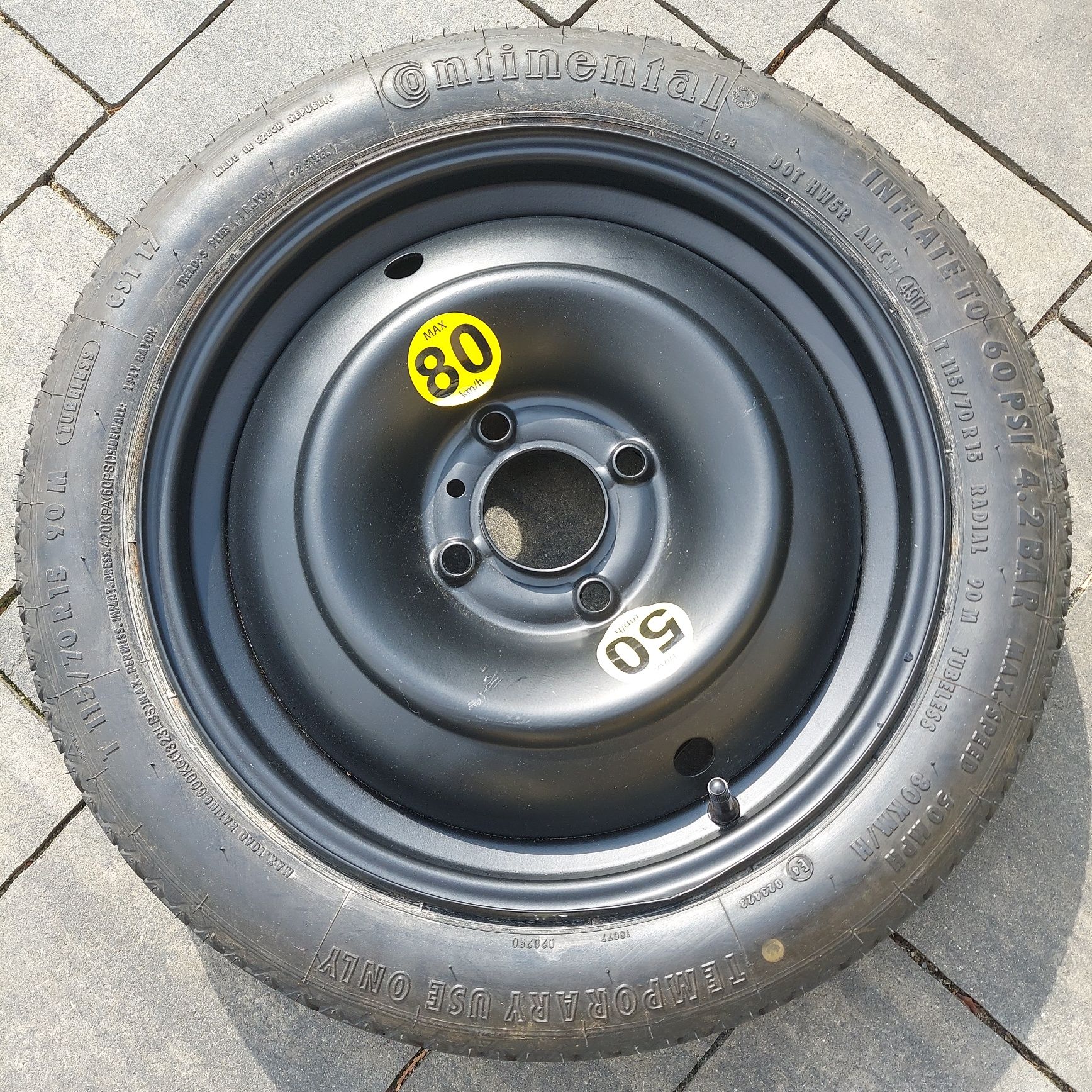 Koło zapasowe/dojazdowe 115/70 R15 4x108
