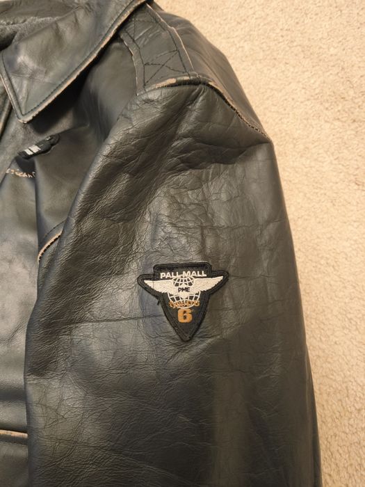 Чоловіча шкіряна куртка, кожанка /бомбер /авіатор /пілот XL/ Pall Mall