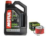 Zestaw Olej Motul 5100 4l + Filtr HF401 KAWASAKI