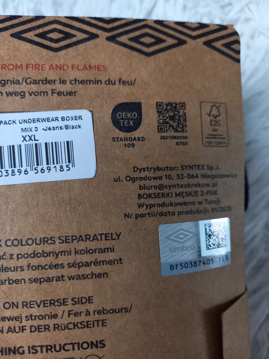 Bokserki męskie 2 pary umbro rozmiar xxl