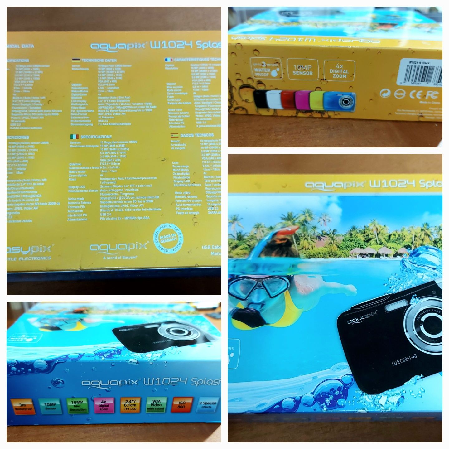 Easypix Aquapix W1024 Splash maq Aquática como NOVA