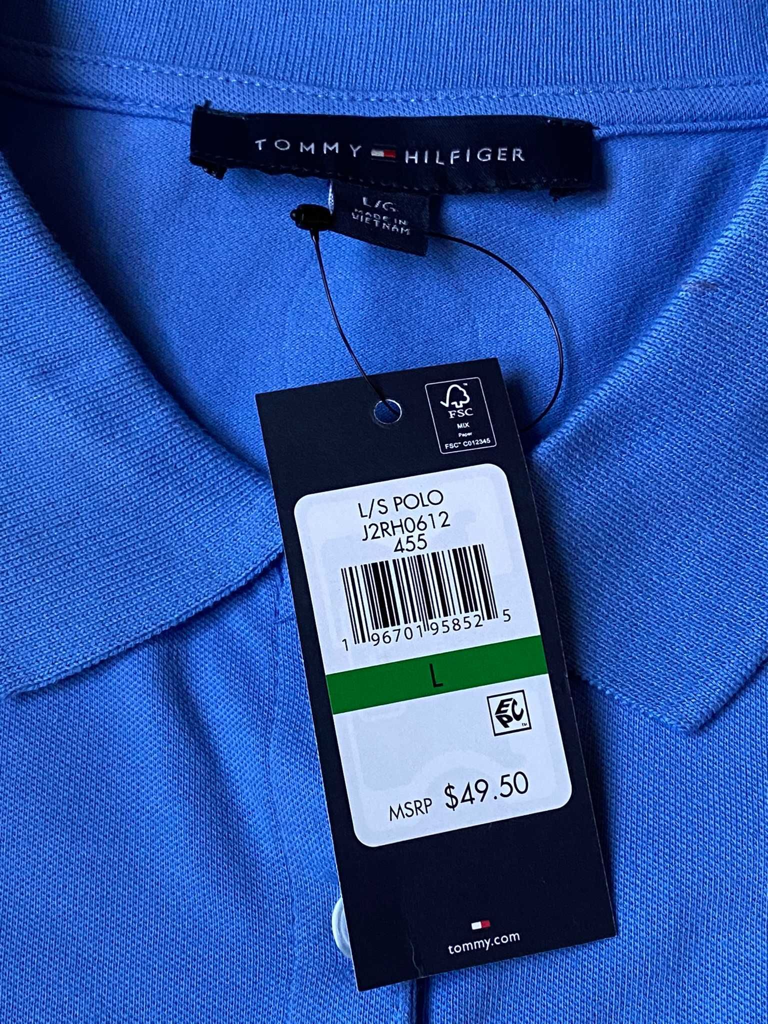 Koszulka polo z długim rękawem Tommy Hilfiger nowa oryginal L