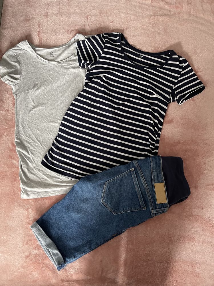 Mama bawełniany szary top H&M - rozmiar S