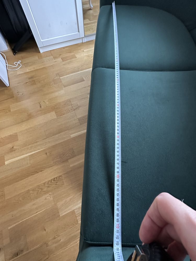 Sofa chesterfield butelkowa zieleń zielona 135x60cm