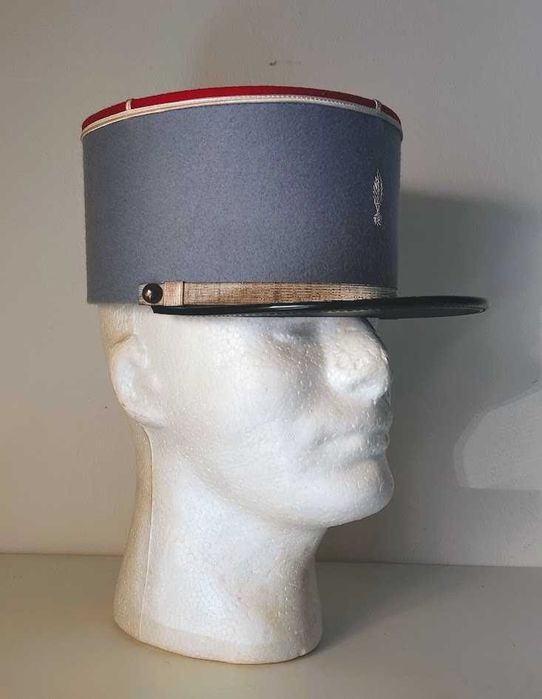 Boné autêntico colecionador képi militar de cavalaria França