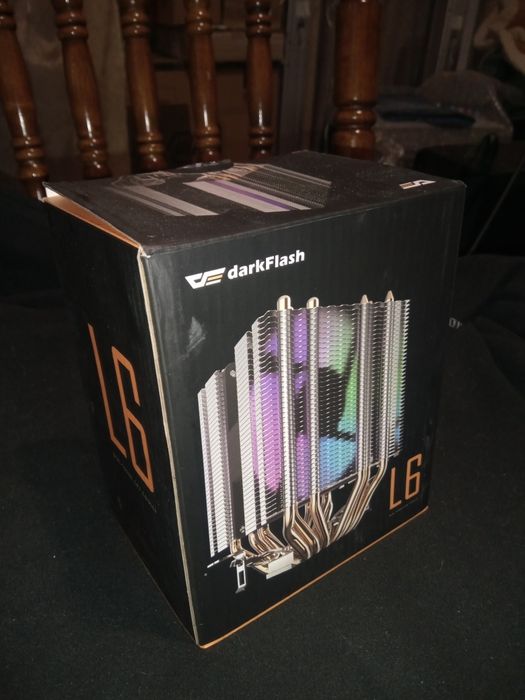 Кулер,башня для процесора Darck Flash L6 6 трубок з RGB підсвіткою