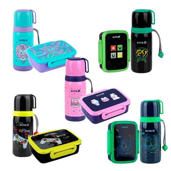 Термос 350мл 24-301, 25-301 + ланчбокс 420мл 24-160, 25-160 Kite