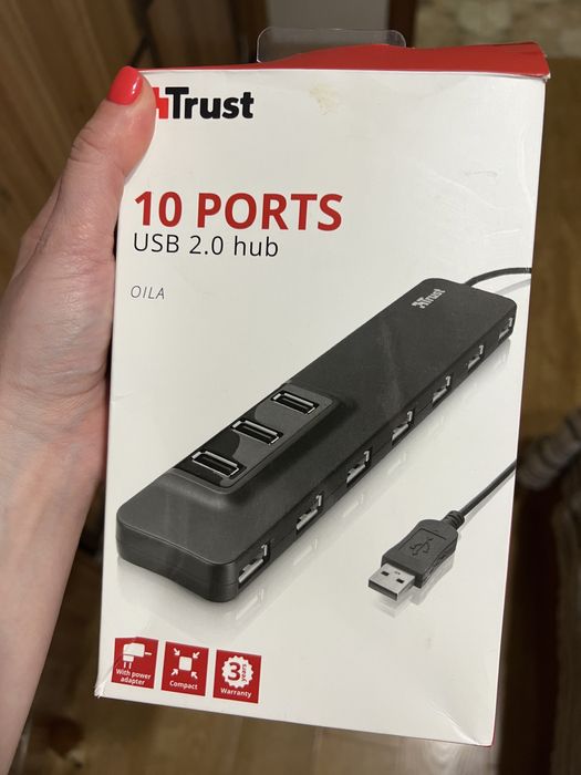 Usb хаб Trust 10 портів