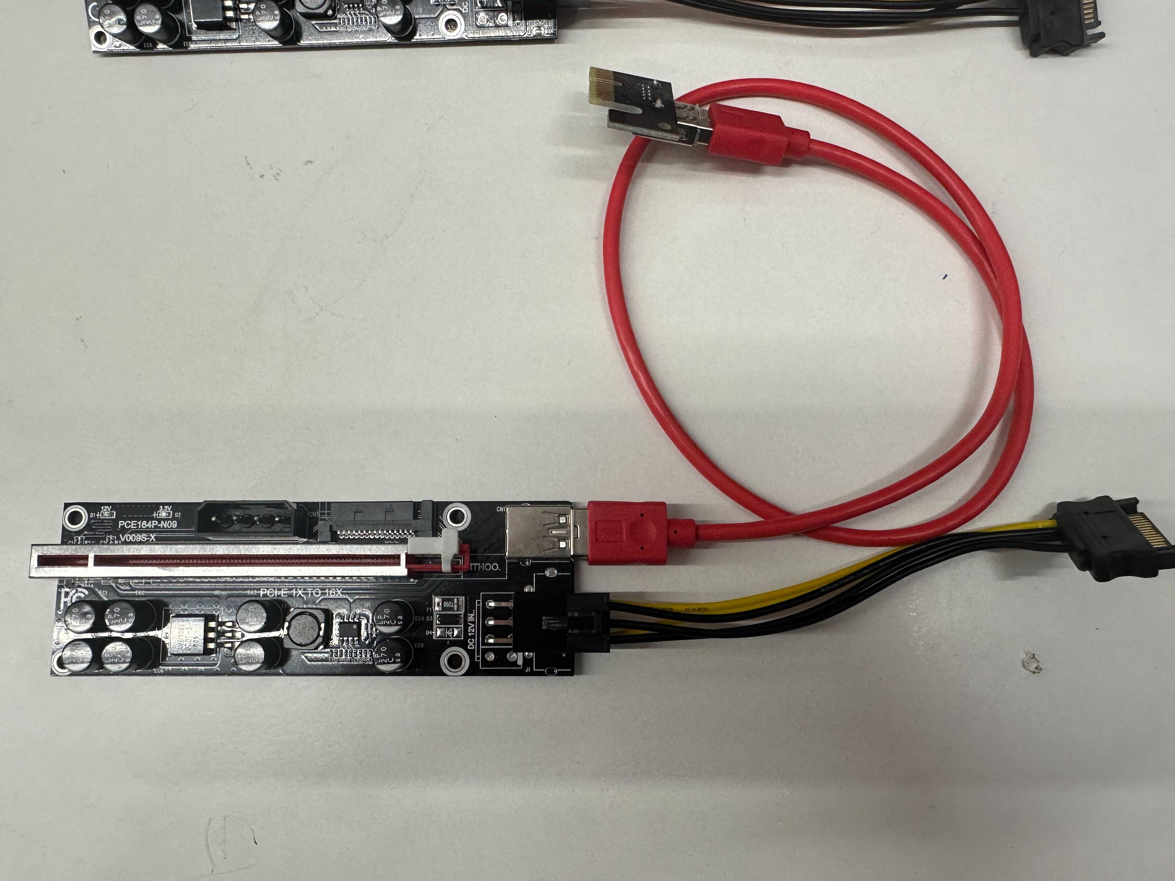 Riser PCI-E 1x16x USB3.0 SATA 6-PIN X 2szt