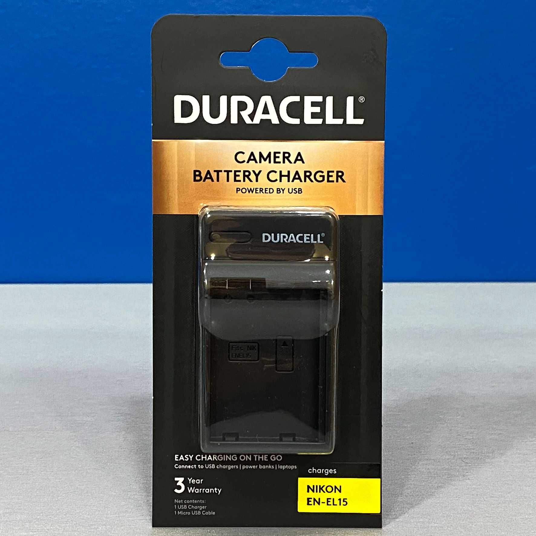 Carregador Duracell - Bateria Nikon EN-EL15 (D600/ D700/ D800/ D7000)