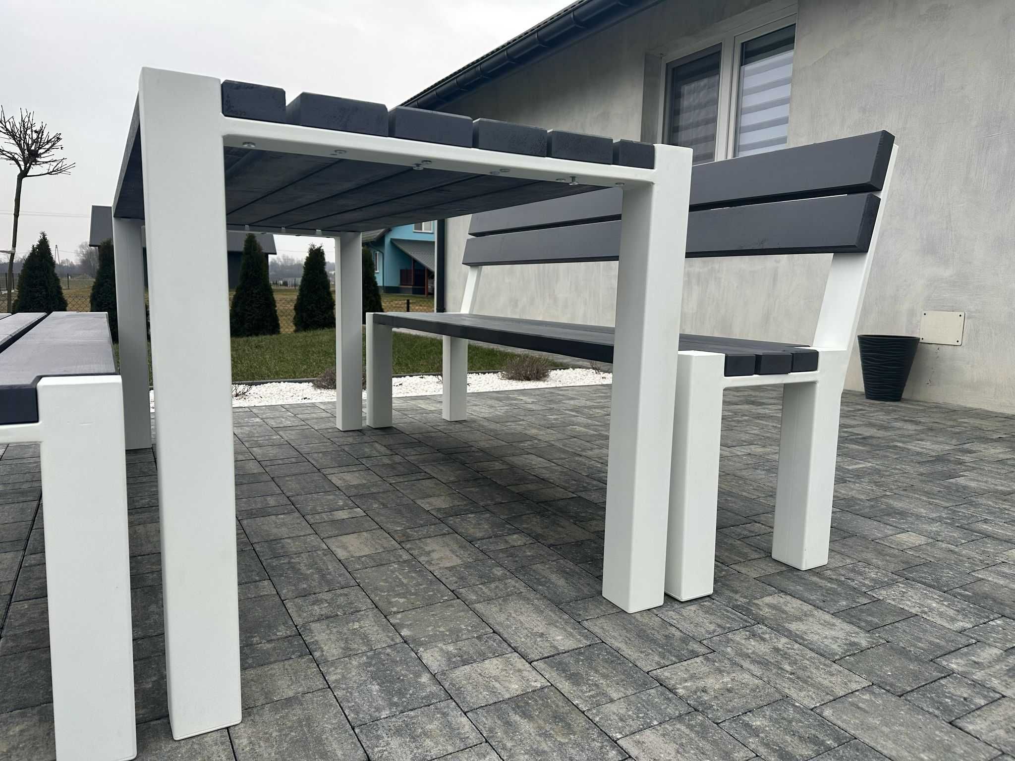 LOFT Meble Ogrodowe Nowoczesne stylowe Szaro Białe jakość PREMIUM