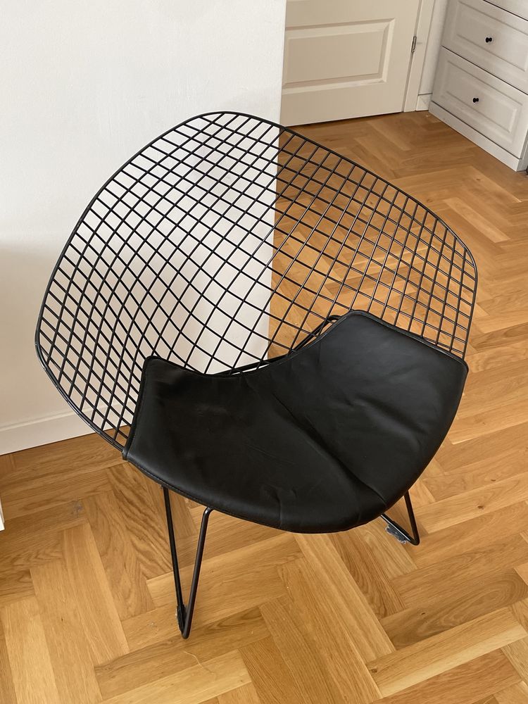 Krzesło industrialne diamond chair metalowe druciane