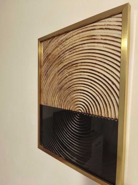 3 Quadros decorativos com formas abstratas