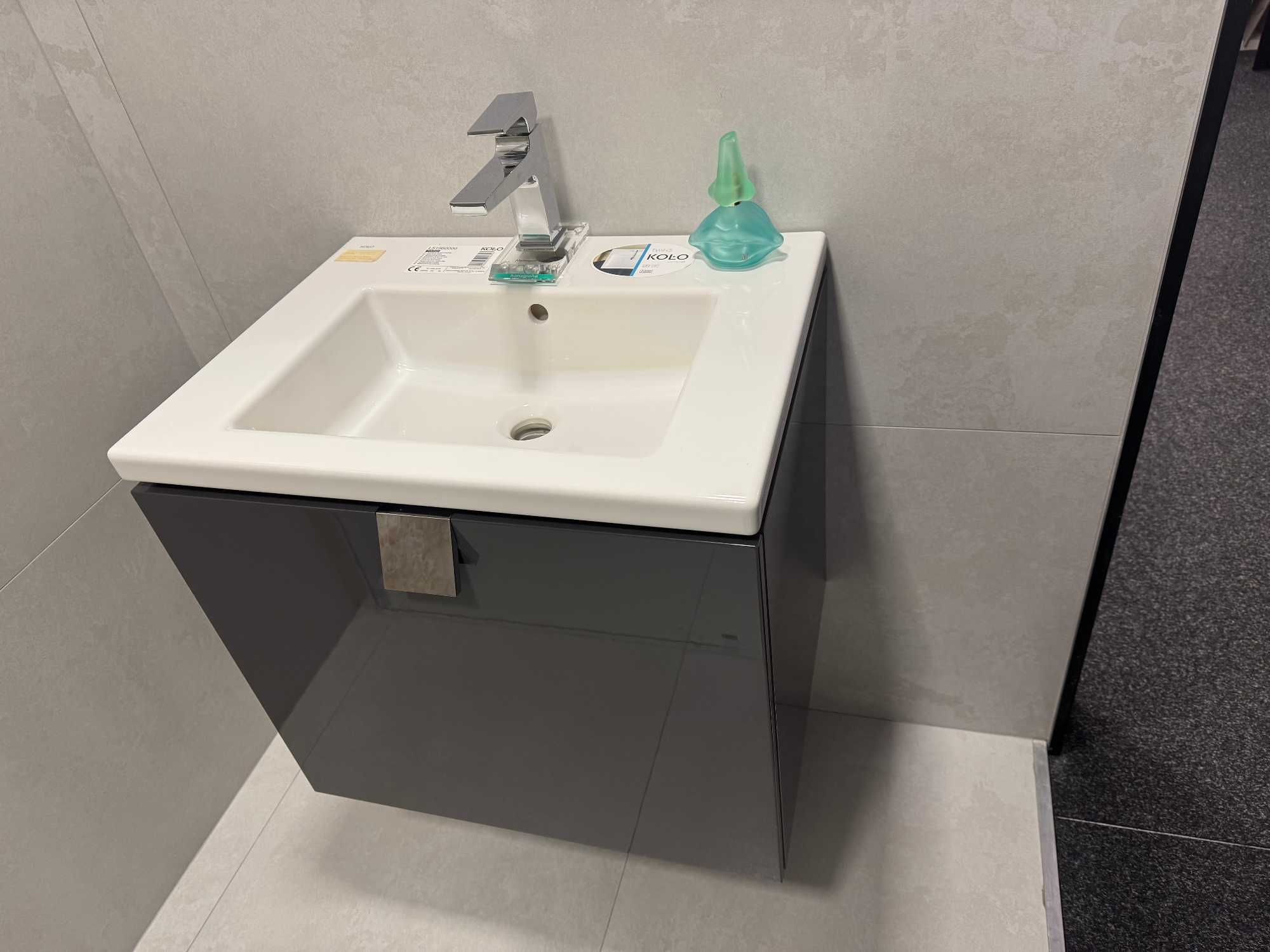 Szafka z umywalką Oristo Bold 60cm grafit połysk - 860 zł/kpl