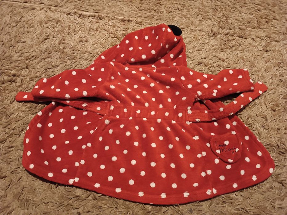 Szlafrok szlafroczek Myszka Minnie dla dziewczynki na 6 - 9 miesięcy