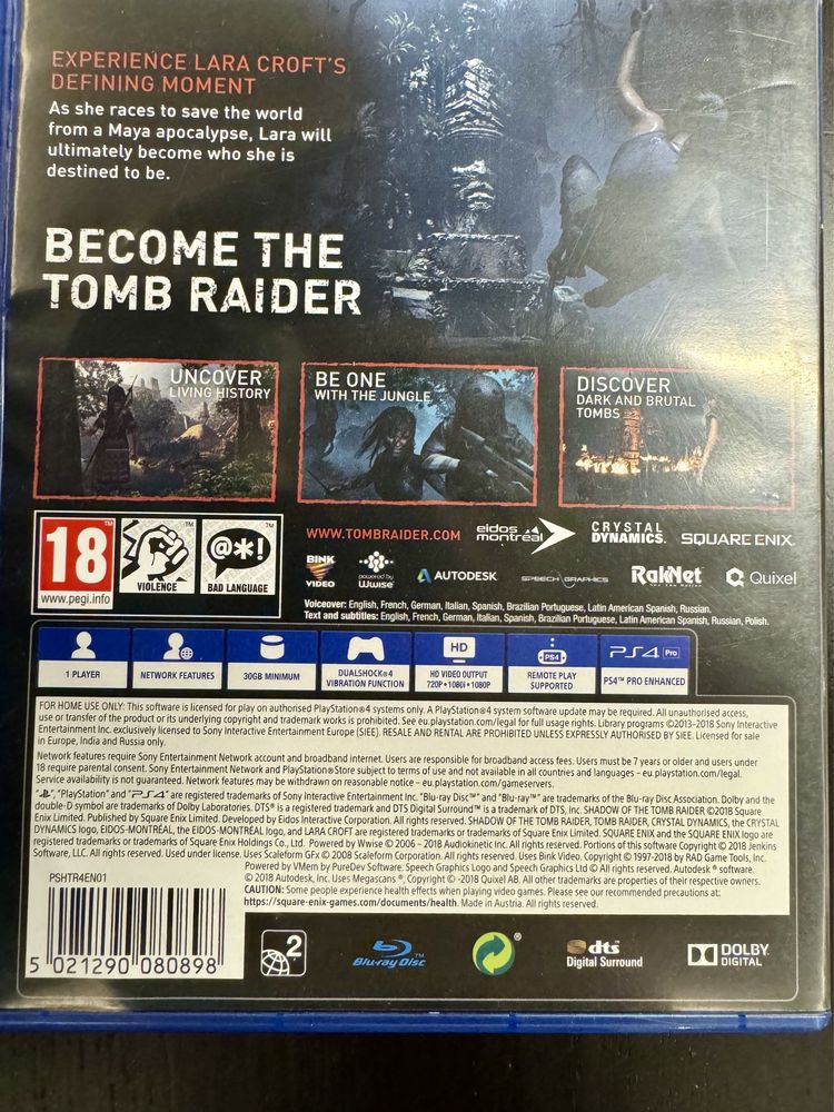 Jogo PS4 - Tomb Raider