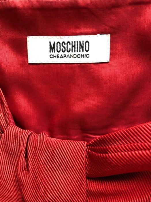 Платье красное с бантом Moschino cheap and chic