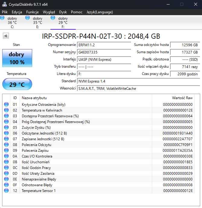 Dysk GoodRam IRDM Pro Nano 2TB PCIe Gen4 x4 NVMe M2. 2230 GW