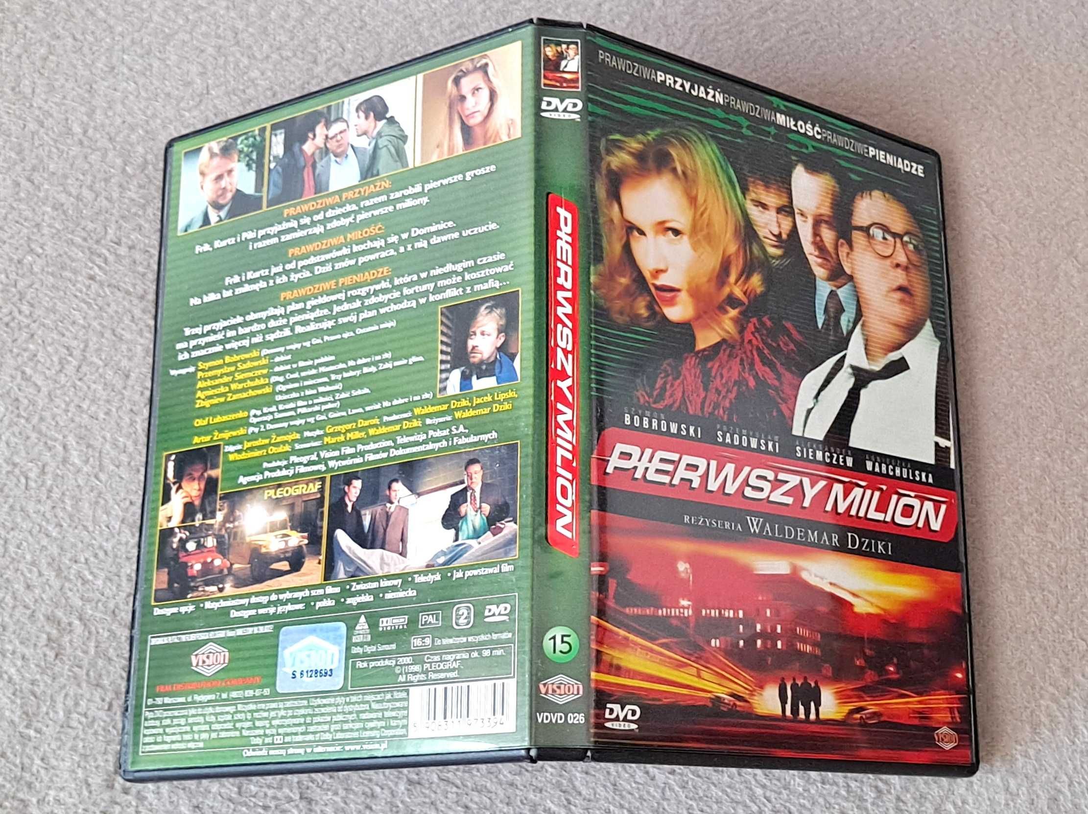 film na DVD prod.polskiej pt. "PIERWSZY MILION" (2000 r.) -stan ideał