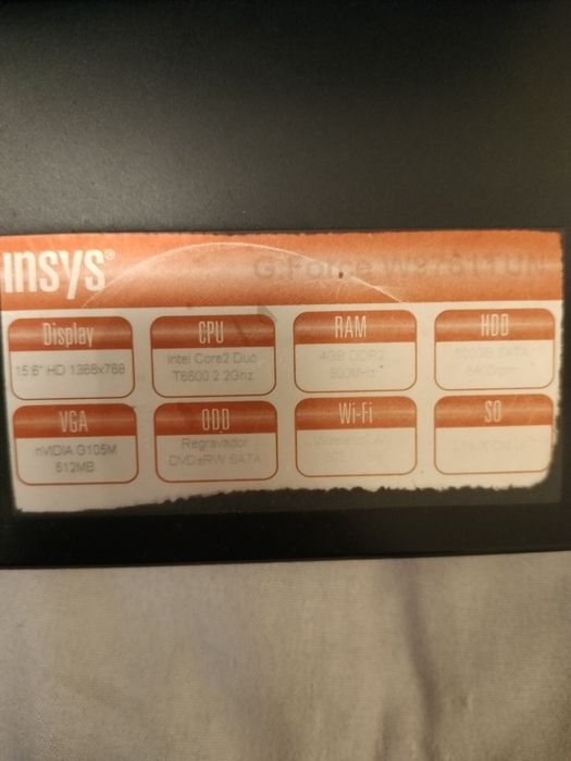 Portátil Insys usado