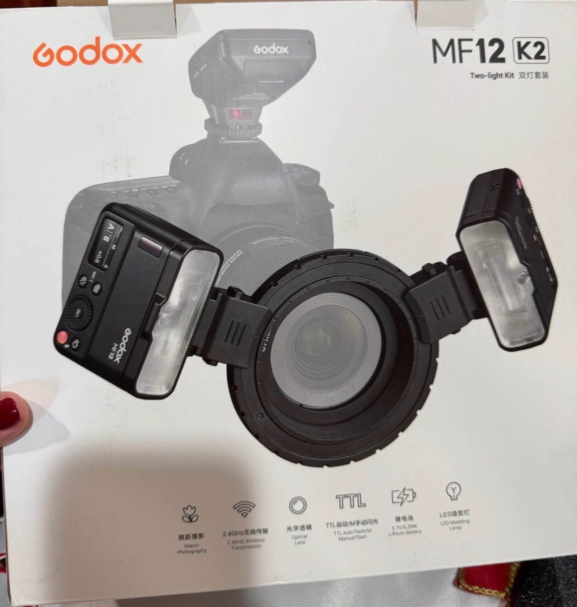 Kit Flash Anelar GODOX Macro Mf-12