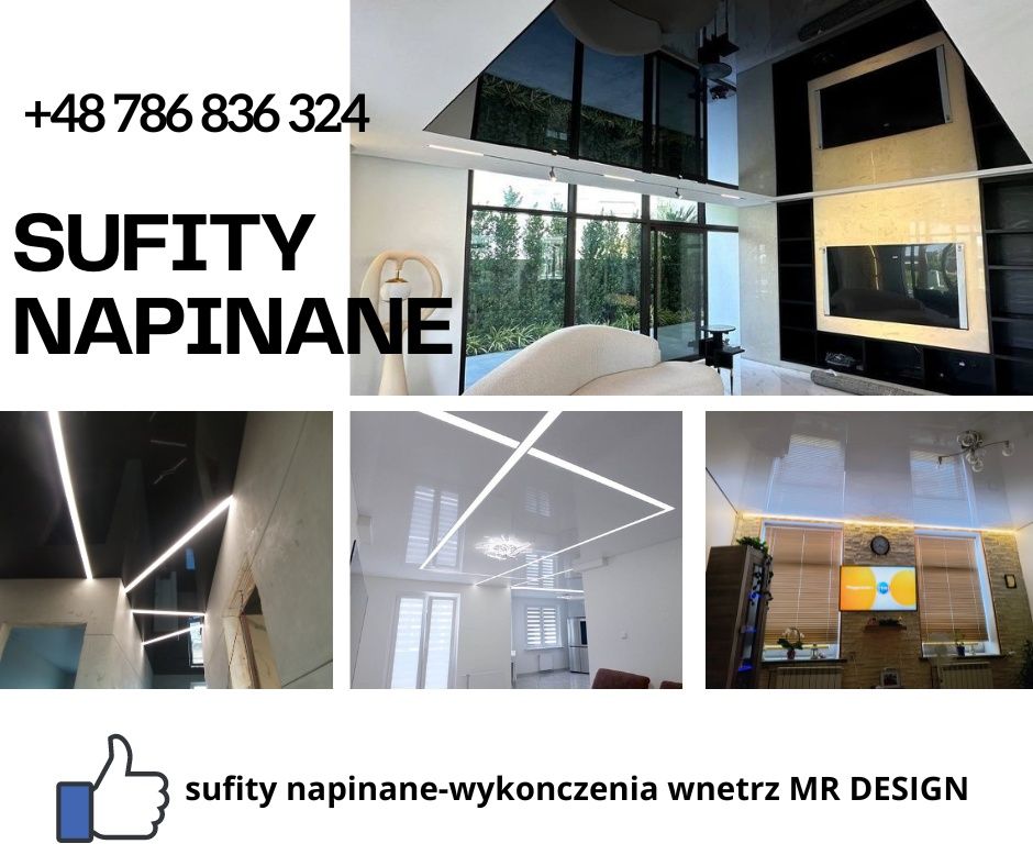 Linie LED sufit napinany