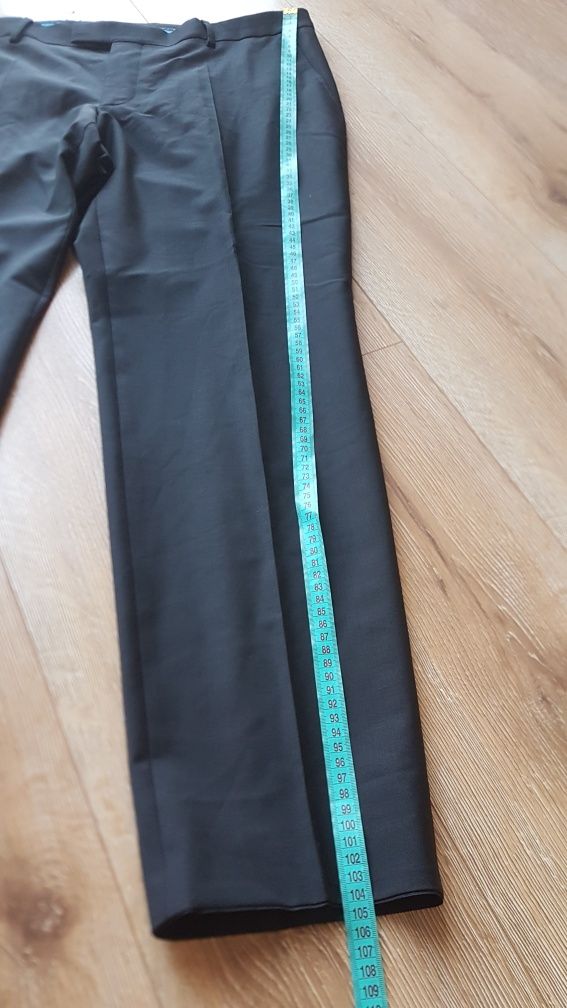 Męskie spodnie garniturowe Pierre Cardin eleganckie 27 XL czarne męski