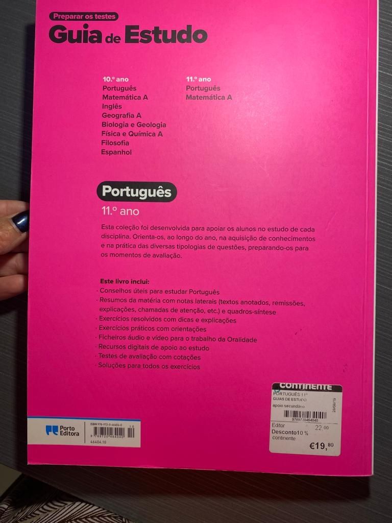 COMO NOVO - Livro Guia de Estudo Português 11º ano, Porto Editora