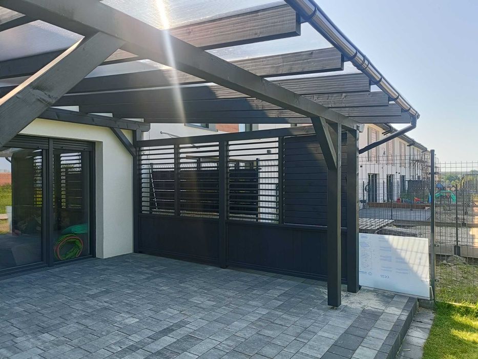 Zadaszenie tarasu, wiata samochodowa, Domek narzędziowy