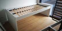 Cama solteiro branca