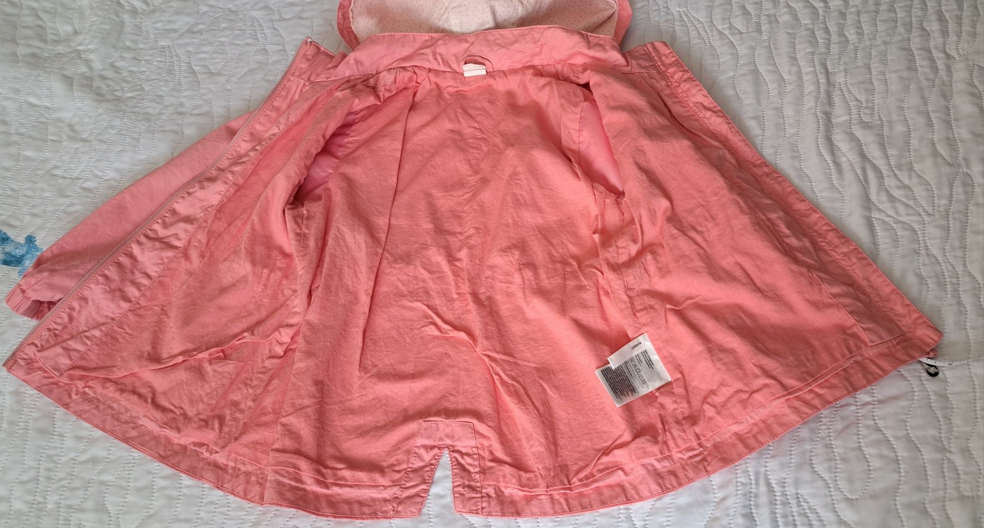 H&M 104 parka bawełniana wiosenna śliczna kaptur dla dziewczynki