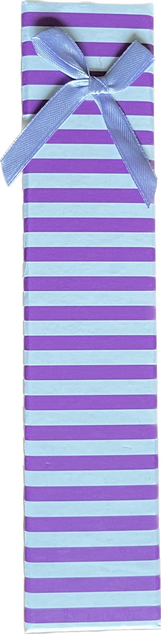 Fioletowe Pudełko Prezentowe Kartonowe w Paski 10,5 x 9,5 x 5 cm