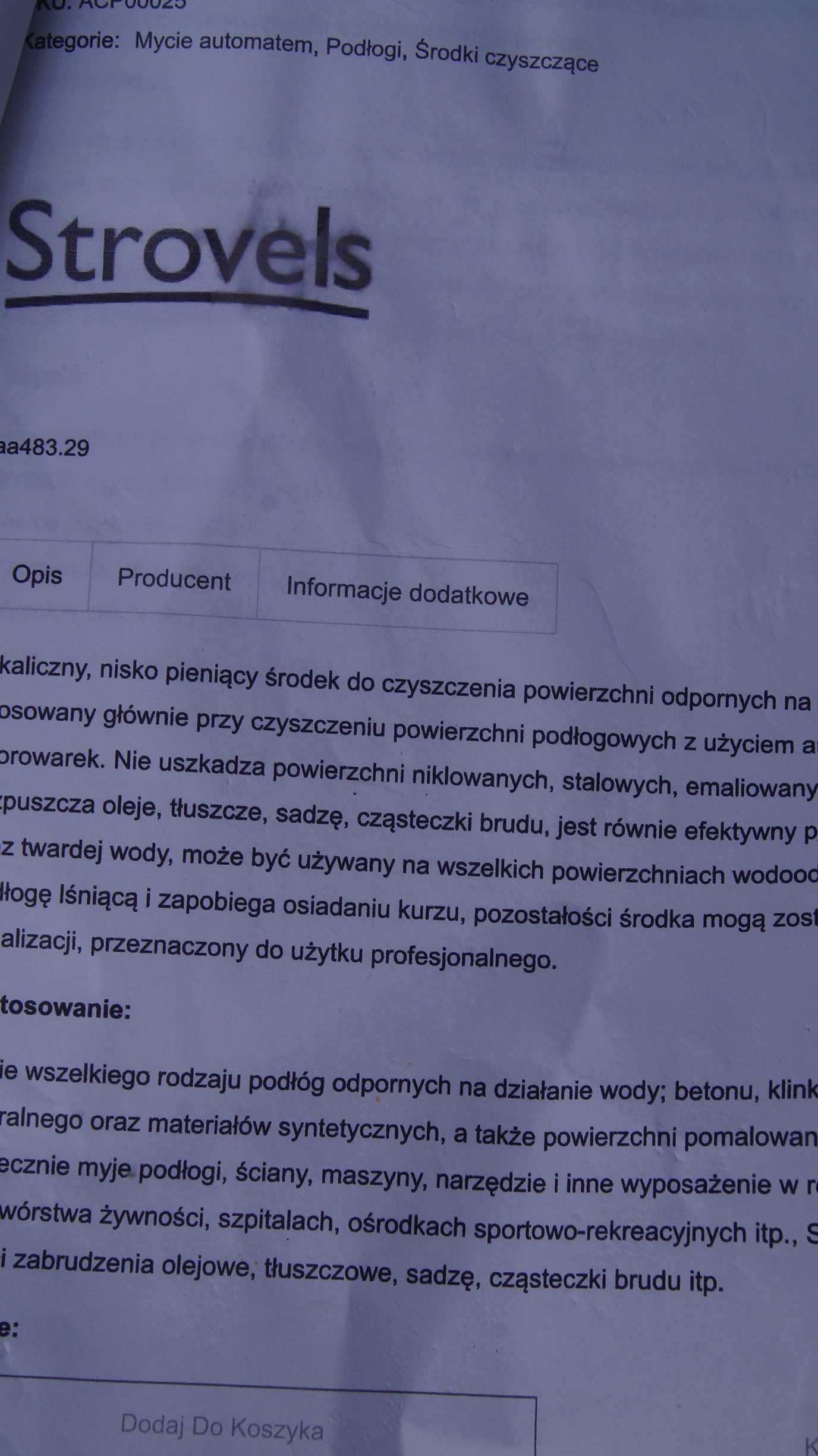 Strovels A357 do posadzki betonu klinkieru terakoty kamienia żywic 10l