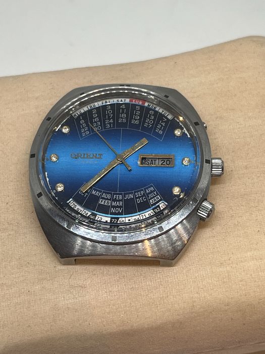 Zegarek Orient patelnia 70 lata crystal niebiski
