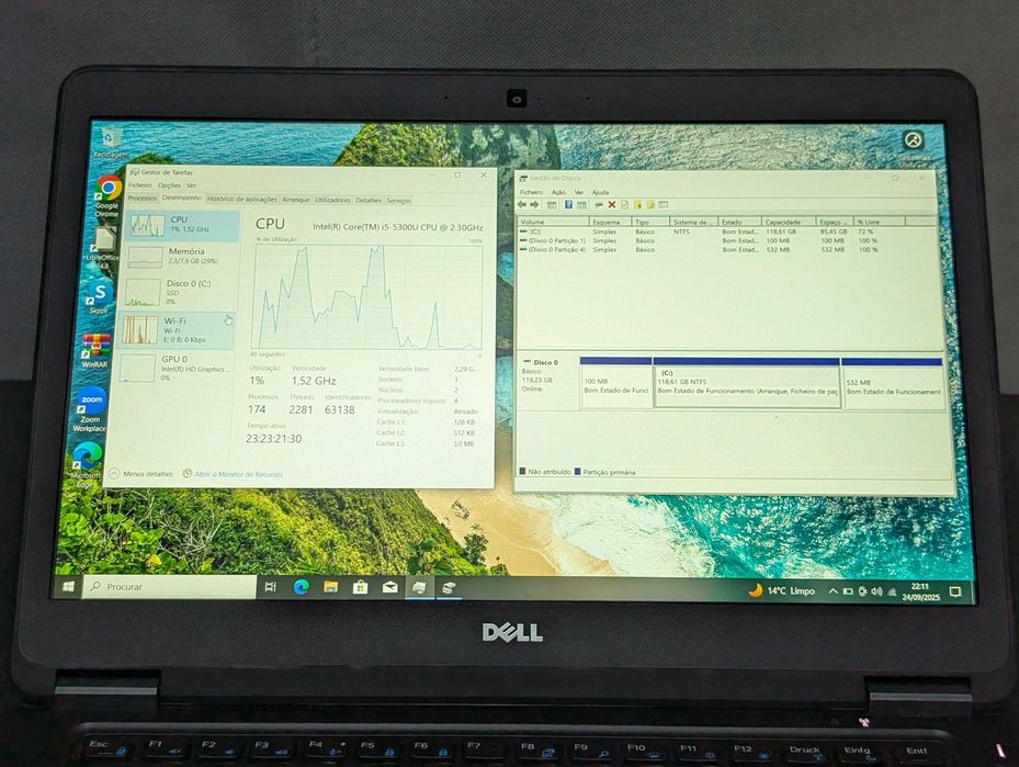 Portátil Dell Latitude E7450 I5-5300U | 8GB | 120GB