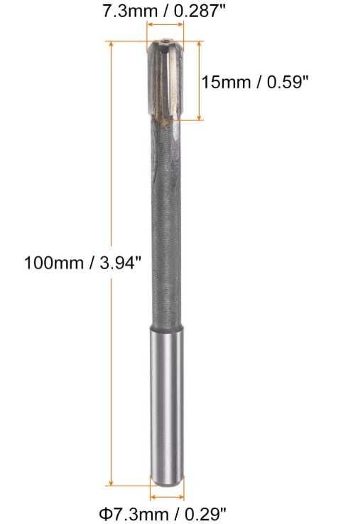 Rozwiertak maszynowy 7.3 mm H7 C1/K30