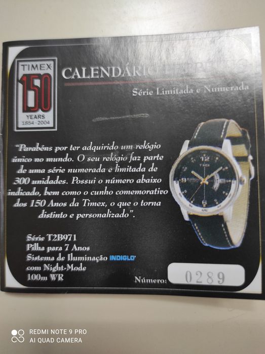 Timex edição limitada e numerada!